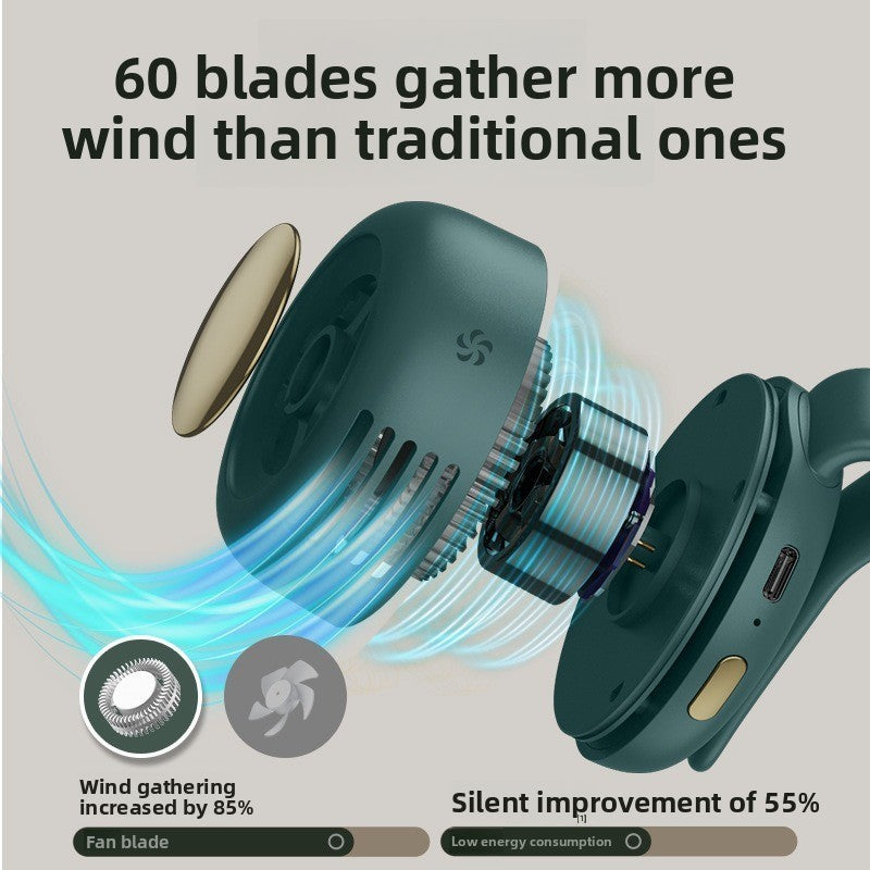 Portable USB Clip Fan with Rechargeable Battery