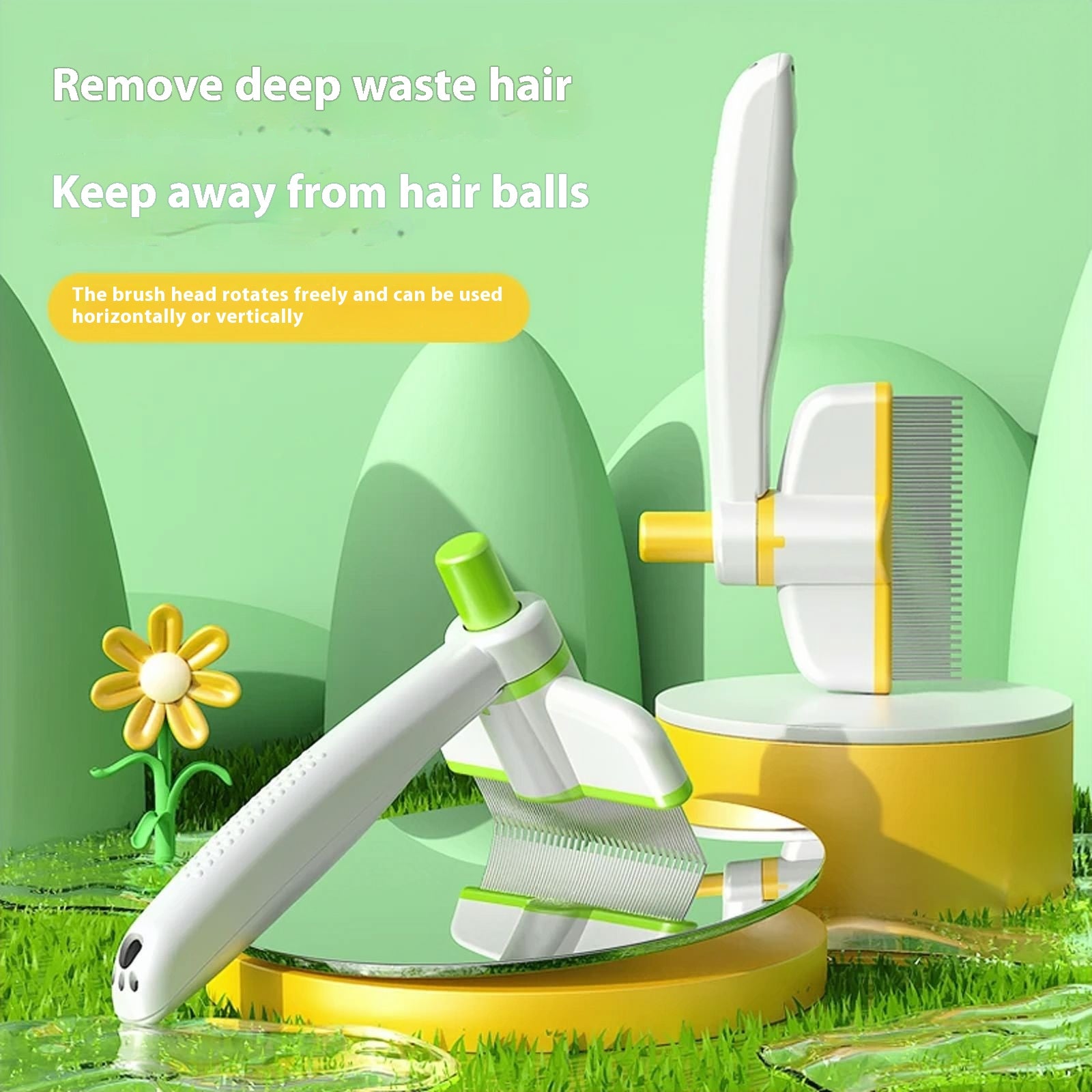 360� Spin Pet Brush | Cat & Dog Hair Remover