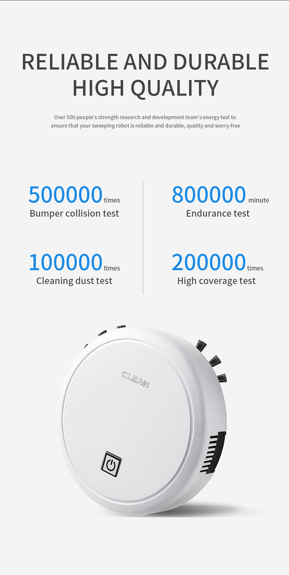 Smart Rechargeable Robotic Vacuum Cleaner for Home