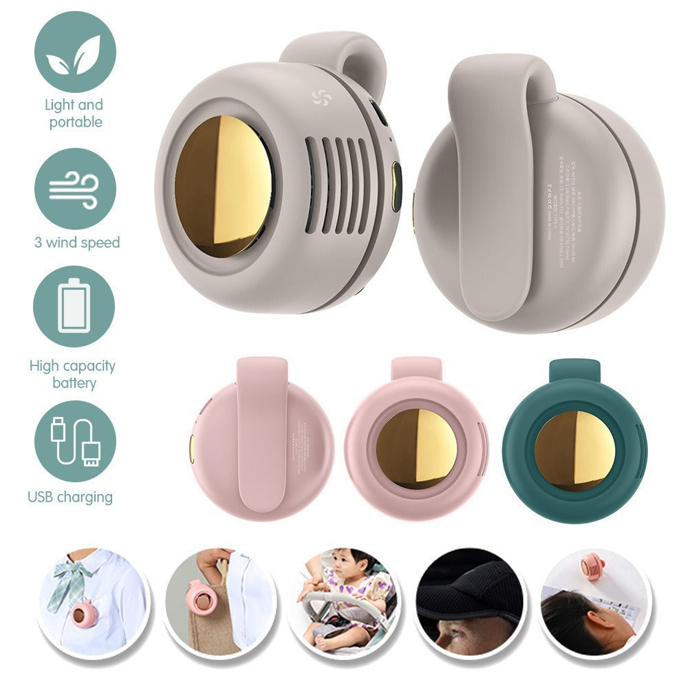 Portable USB Clip Fan with Rechargeable Battery